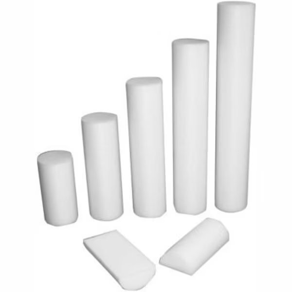CanDo® White PE Foam Roller, Round, 6